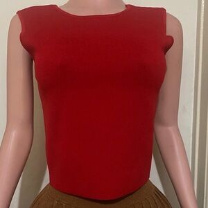 Chic Red Sleeveless Tank Top